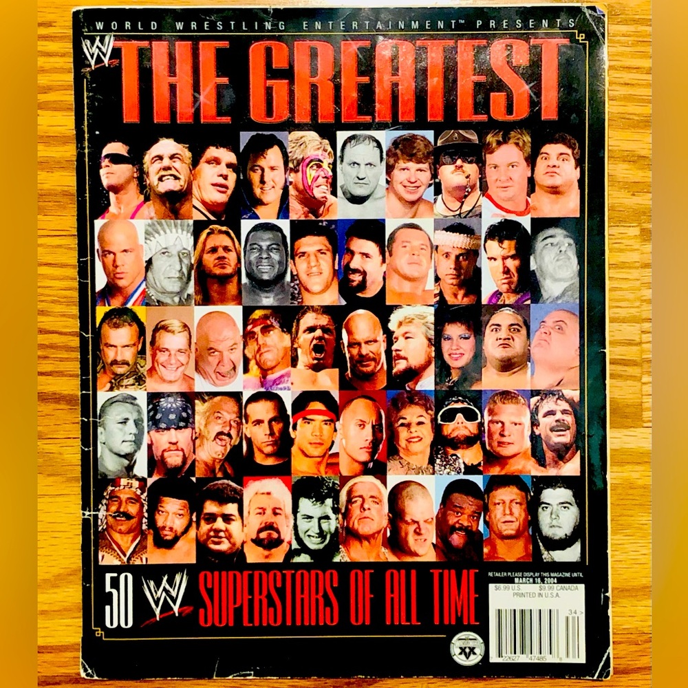 2004 MARCH WWE MAGAZINE THE GREATEST 50 SUPERSTARS OF ALL TIME VINTAGE